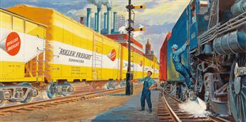 (ADVERTISING / TRAINS.) JOHN F. GOULD. Timken Roller Freight!